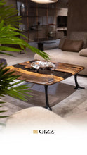 Load image into Gallery viewer, Luxury Epoxy Resin River Walnut Coffee Table | Osso Collection