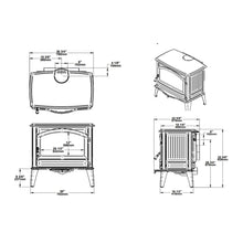 Load image into Gallery viewer, Amantii Lynwood W76 Cast Iron Wood-Burning Stove