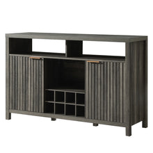 Load image into Gallery viewer, Bar Cabinet with Wine Rack, Wine Bar Buffet Cabinet with Storage, Liquor Bar Buffet Sideboard, Midnight Oak