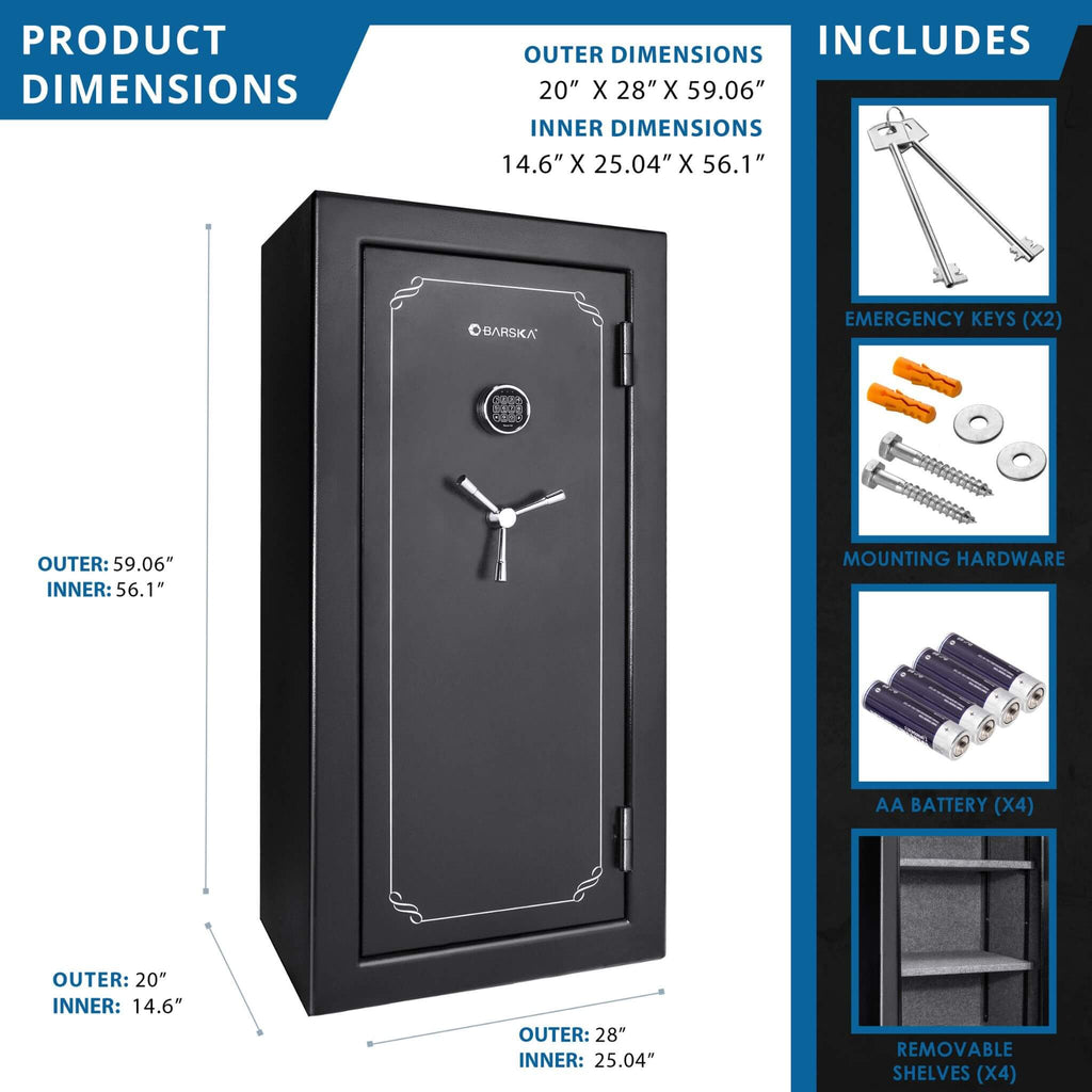 Barska 1.87 Cu. Ft. Heavy-Duty Fireproof Steel Safe with Digital Keypad