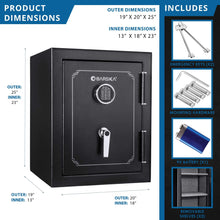 Load image into Gallery viewer, Barska 3.51 Cu. Ft. Heavy-Duty Fireproof Steel Safe with Digital Keypad
