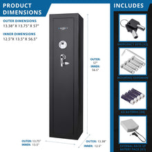 Load image into Gallery viewer, Barska 5.51 CF Tall Biometric Rifle Safe With Biometric Keypad