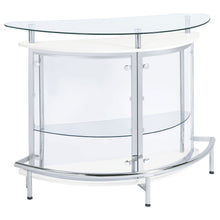 Load image into Gallery viewer, Amarillo Freestanding Glass Top Home Bar Wine Cabinet White