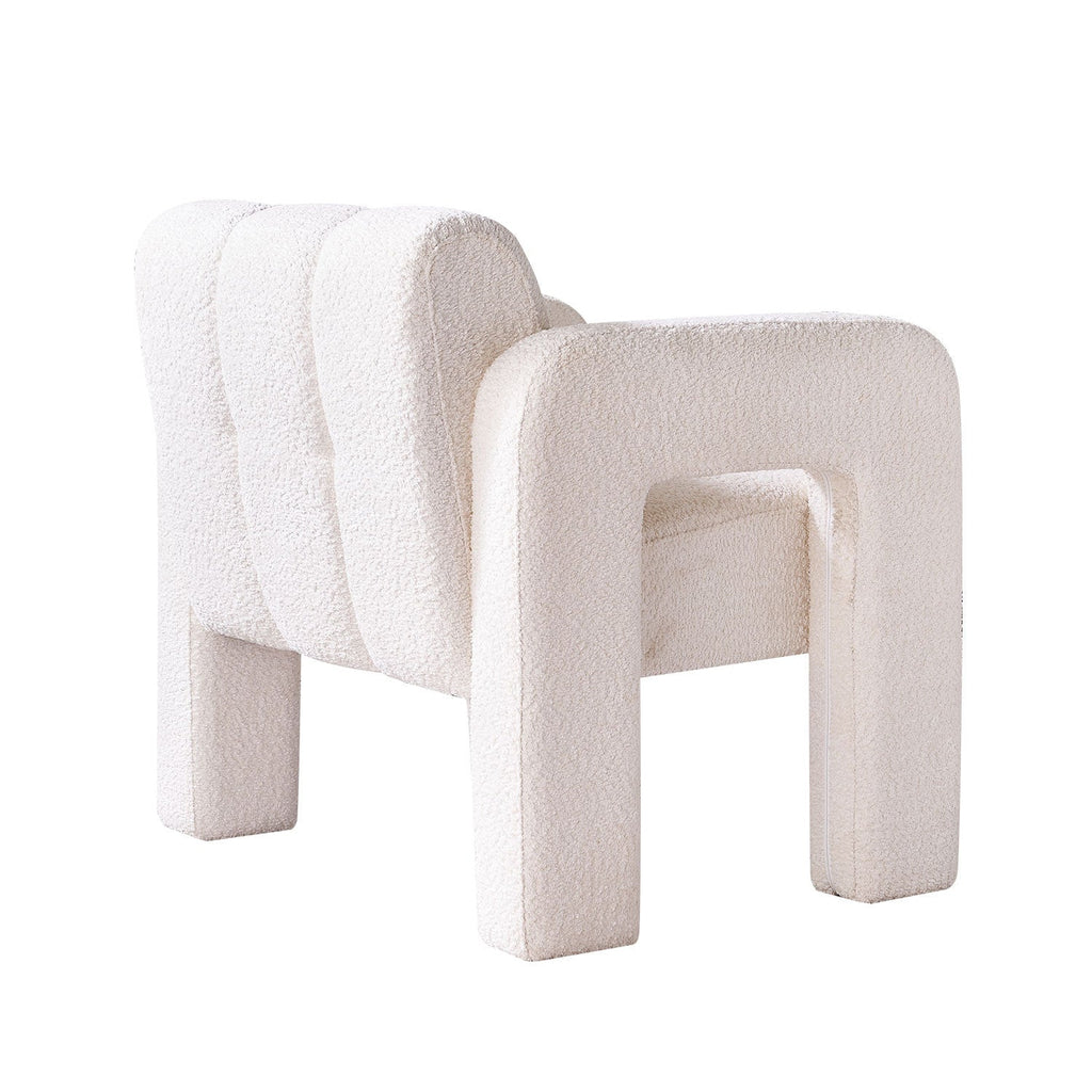 Luxury Bouclé Accent Chair | Modern ManCave Lounge Seating