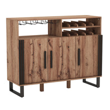 Load image into Gallery viewer, Luxury Modern Bar Cabinet with Wine Rack &amp; Glass Holder Storage