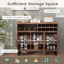 Load image into Gallery viewer, Luxury Modern Bar Cabinet with Wine Rack &amp; Glass Holder Storage