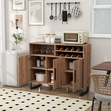 Load image into Gallery viewer, Luxury Modern Bar Cabinet with Wine Rack &amp; Glass Holder Storage