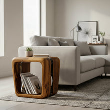 Load image into Gallery viewer, Resin Side Magazine Table Stool - Stylish Modern Wooden Furniture