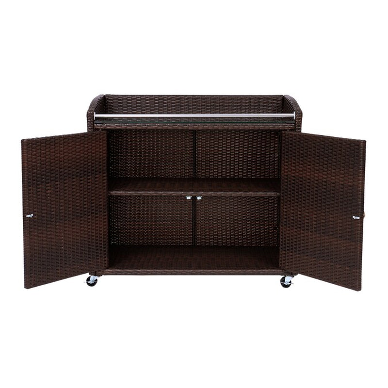 Veronica Brown Steel Patio Bar