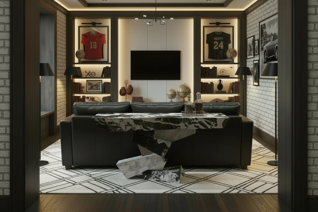 Cubix Marble Console Table