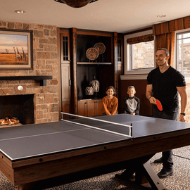 Espresso 7Ft 3 in 1 Multi Game Pool Table with Dining and Table Tennis Tops - RB4050A