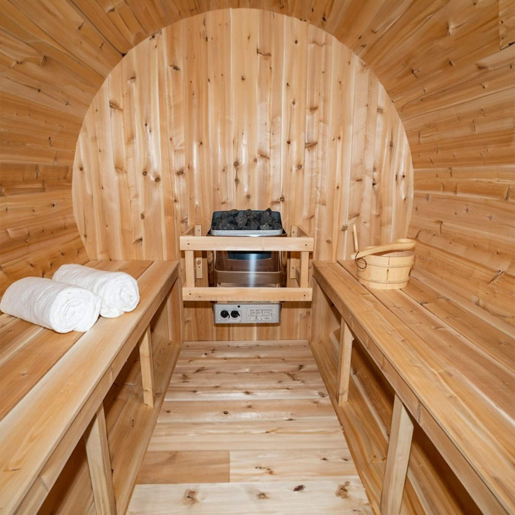 Dundalk Leisurecraft Canadian Timber Serenity 4-Person Barrel Sauna