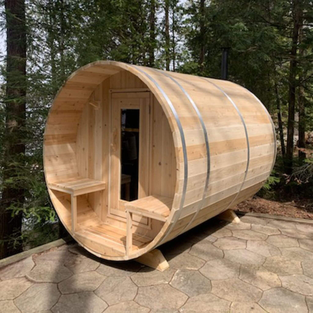 Dundalk Leisurecraft Canadian Timber Serenity 4-Person Barrel Sauna