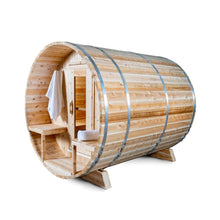 Load image into Gallery viewer, Dundalk Leisurecraft Canadian Timber Serenity 4-Person Barrel Sauna