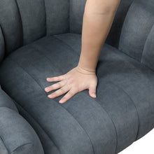 Load image into Gallery viewer, Dark Gray Velvet Swivel Barrel Chair – Luxury Modern 360° Accent Chair