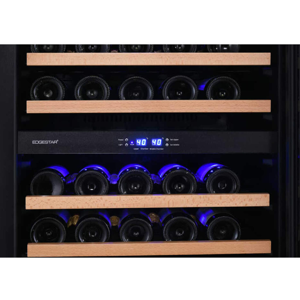 EdgeStar 24" Triple Zone Wine Cooler – 131 Bottle