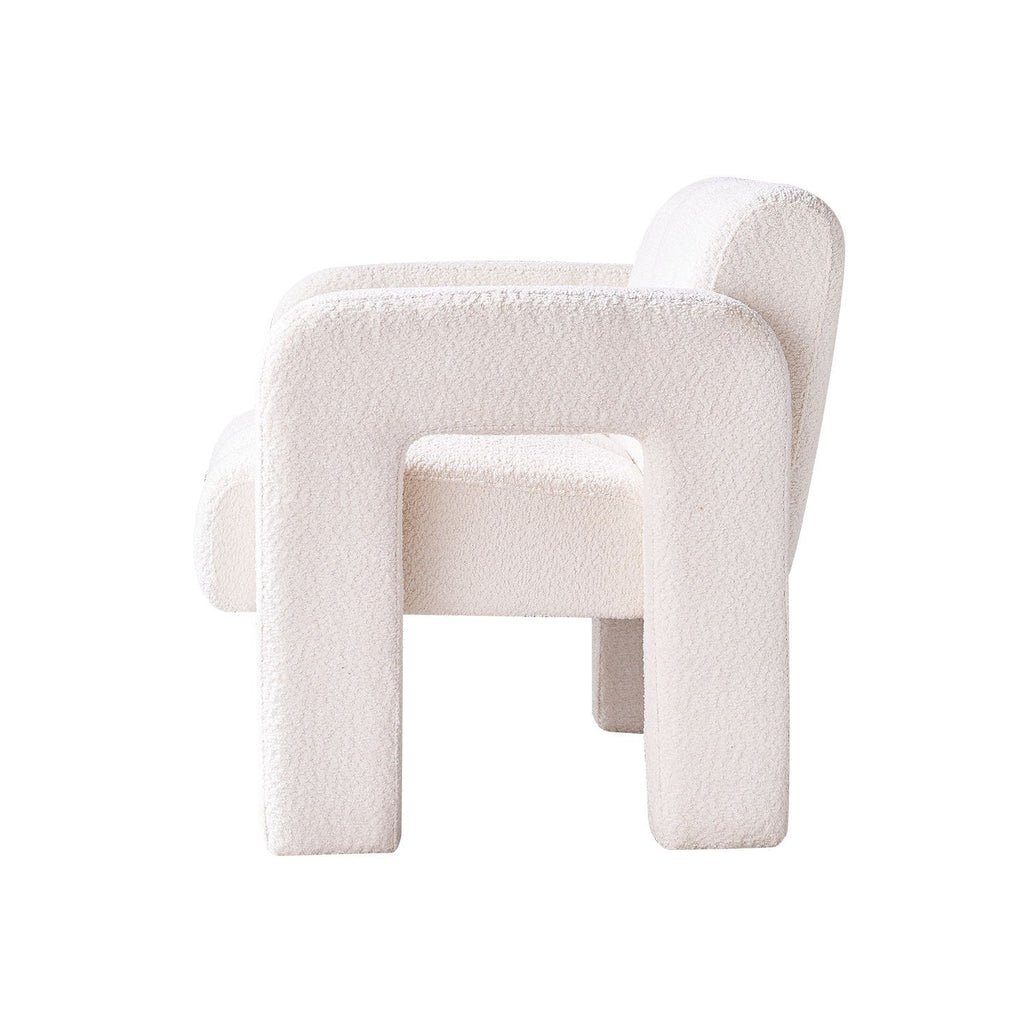 Luxury Bouclé Accent Chair | Modern ManCave Lounge Seating