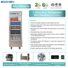 Load image into Gallery viewer, 1 Door Commercial Display Refrigerator, EQCHEN 27 Inch Commercial Drinks Fridge