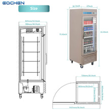 Load image into Gallery viewer, 1 Door Commercial Display Refrigerator, EQCHEN 27 Inch Commercial Drinks Fridge
