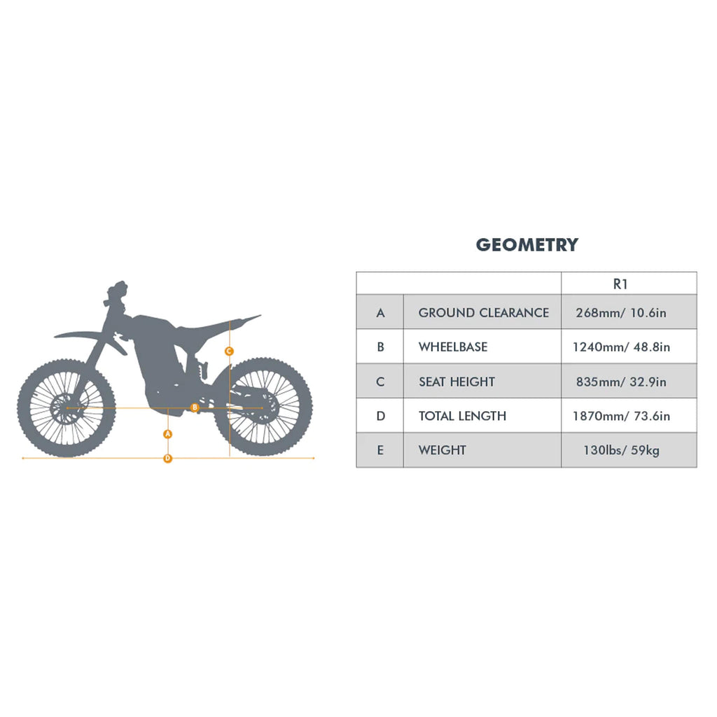 Eunorau R1 8000W Off-Road Electric Dirt Bike – 72V 35Ah