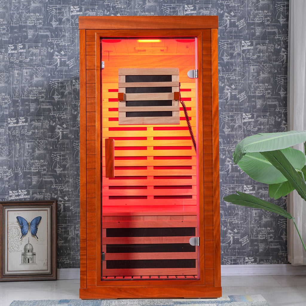 Full-Spectrum Infrared Sauna with Red Light Therapy (1 Person)