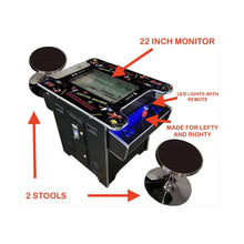 Load image into Gallery viewer, Full-Size Commercial-Grade 2-Player Retro Arcade Machine With 60 Games And Stools (SAK86197)