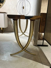 Load image into Gallery viewer, Epoxy Resin Sofa &amp; Console table made of Walnut wood | Ivory Collection