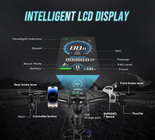 Load image into Gallery viewer, 20*4.0 inch fat tire folding electric bicycle, 750W motor urban mountain E-Bike, 48V13AH battery adult electric scooter