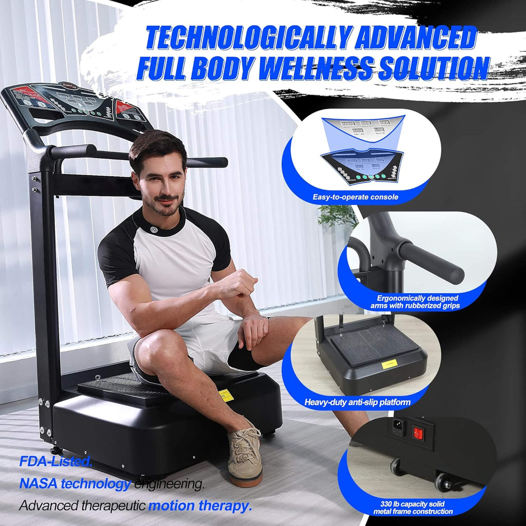 Heavy-Duty Whole Body Vibration Plate Exercise Machine – 400 lb Capacity