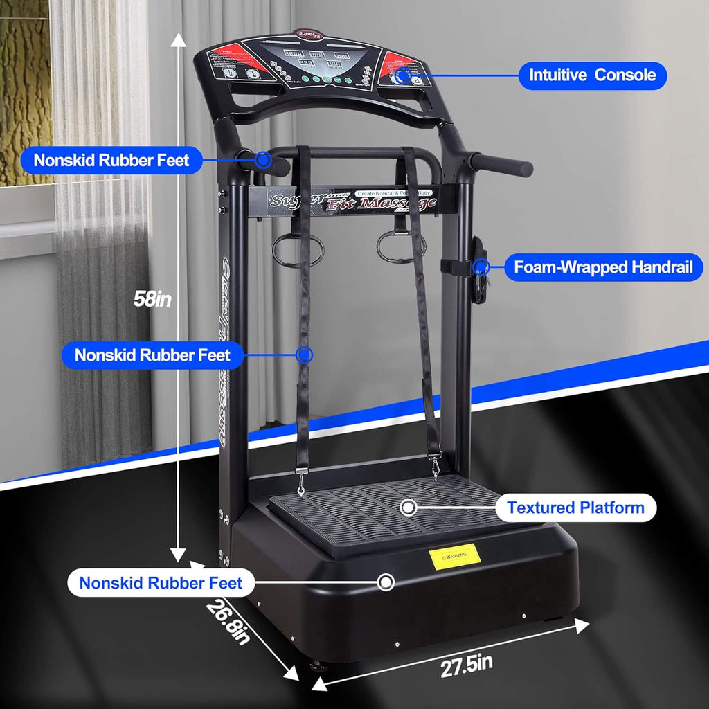 Heavy-Duty Whole Body Vibration Plate Exercise Machine – 400 lb Capacity