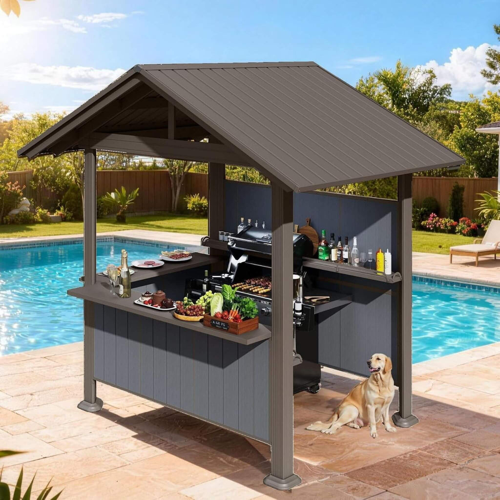 Alora Heavy-Duty Gable Roof Hardtop Grill Gazebo