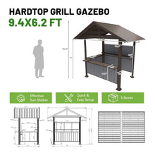 Load image into Gallery viewer, Alora Heavy-Duty Gable Roof Hardtop Grill Gazebo