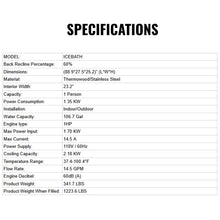 Load image into Gallery viewer, Icetubs IceBath Thermowood &amp; Stainless Steel Cold Plunge Tub