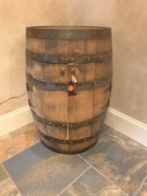 Load image into Gallery viewer, Bourbon Barrel Cabinet with multicolor LED's -engraving available