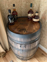 Load image into Gallery viewer, Bourbon Barrel Cabinet made from a real Buffalo Trace barrel