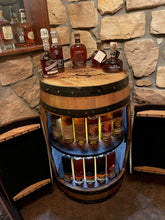 Load image into Gallery viewer, Bourbon Barrel Cabinet with multicolor LED's -engraving available