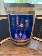Load image into Gallery viewer, Bourbon Barrel Cabinet with multicolor LED's -engraving available