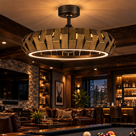 Arroyo Bronze Patina 6-Speed Dimmable LED Ceiling Fan with Remote Control