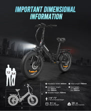 Load image into Gallery viewer, 20*4.0 inch fat tire folding electric bicycle, 750W motor urban mountain E-Bike, 48V13AH battery adult electric scooter