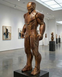 Wooden Armored Hero Statue -71