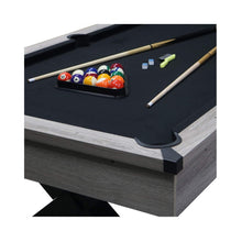 Load image into Gallery viewer, 84-Inch Rustic Gray Pool Table – X-Leg Design