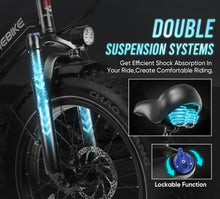 Load image into Gallery viewer, 20*4.0 inch fat tire folding electric bicycle, 750W motor urban mountain E-Bike, 48V13AH battery adult electric scooter