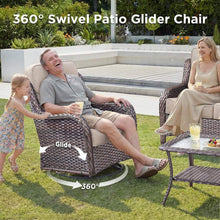 Load image into Gallery viewer, Luxury 8-Piece Outdoor Wicker Patio Furniture Set with Fire Pit Table