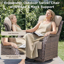 Load image into Gallery viewer, Luxury 8-Piece Outdoor Wicker Patio Furniture Set with Fire Pit Table
