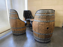 Load image into Gallery viewer, Luxury Whiskey &amp; Wine Barrel Captain Chair with Hidden Safe (October Pre-Order)