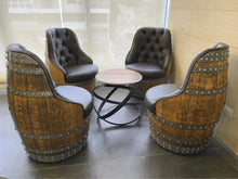 Load image into Gallery viewer, Luxury Whiskey &amp; Wine Barrel Captain Chair with Hidden Safe (October Pre-Order)