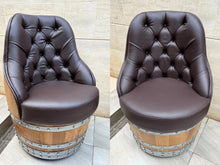 Load image into Gallery viewer, Luxury Whiskey &amp; Wine Barrel Captain Chair with Hidden Safe (October Pre-Order)