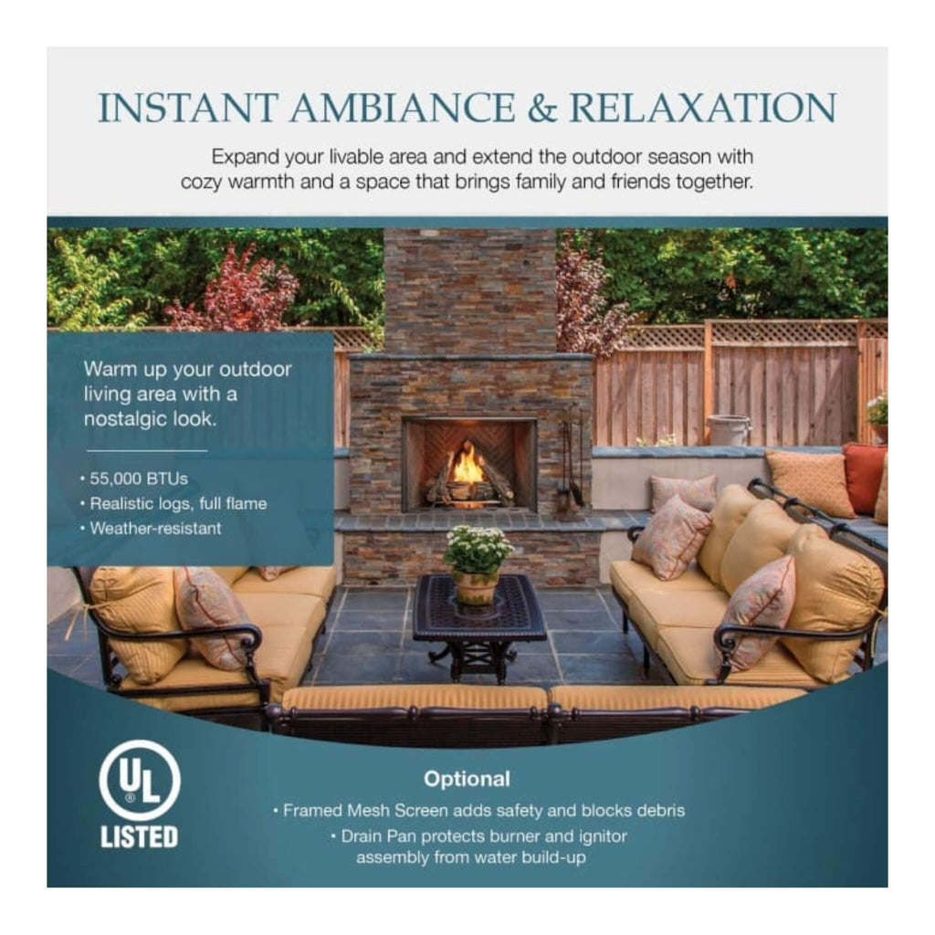Majestic Courtyard 42" Traditional Outdoor Gas Fireplace