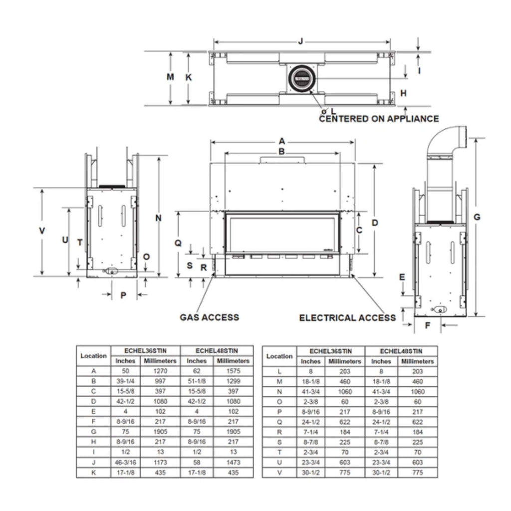 Majestic Echelon II 48" See-Through Direct Vent Gas Fireplace