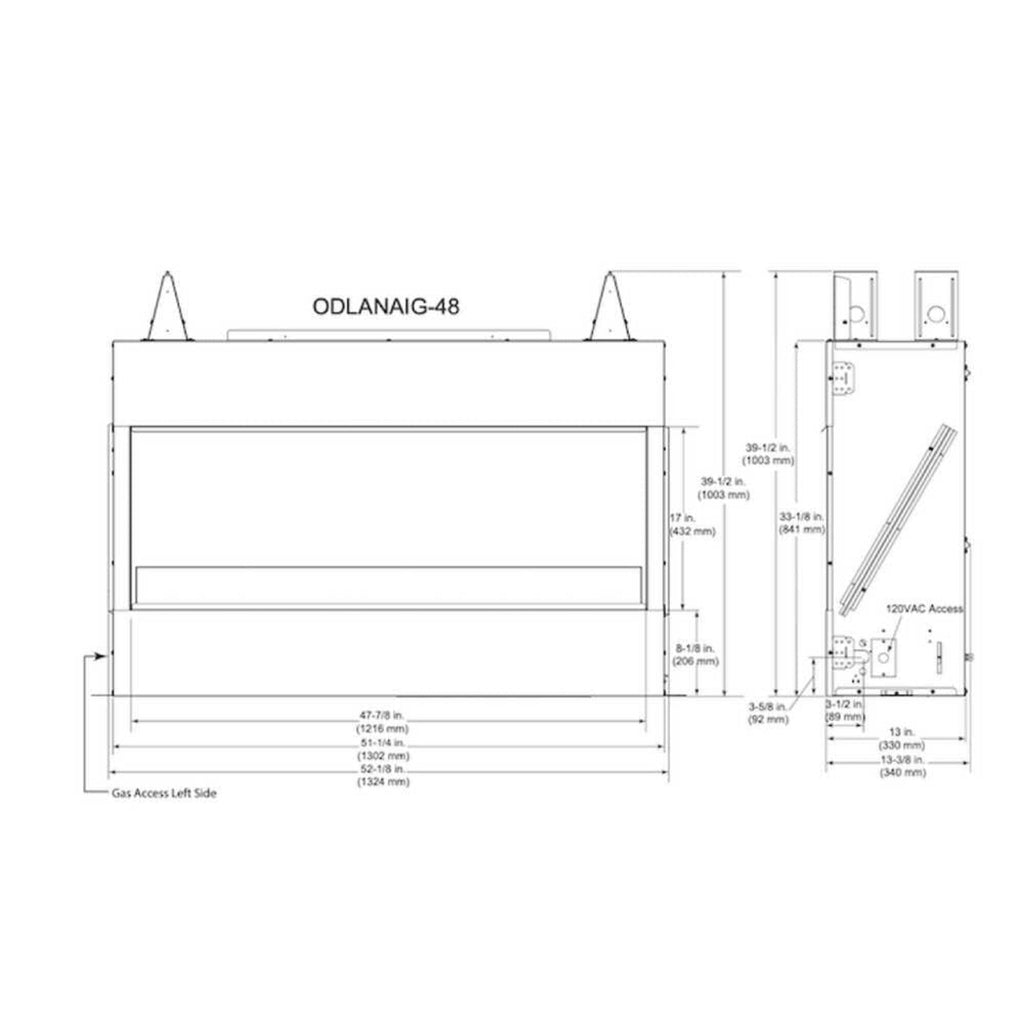 Majestic Lanai 48" Linear Outdoor Gas Fireplace